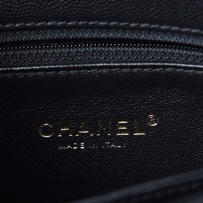 Chanel Caviar Lizard Quilted Mini Coco Handle Flap Black 6 of 9