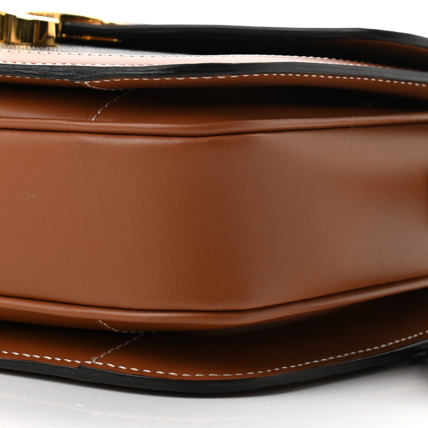Triomphe Canvas Calfskin Medium Triomphe Bag Tan