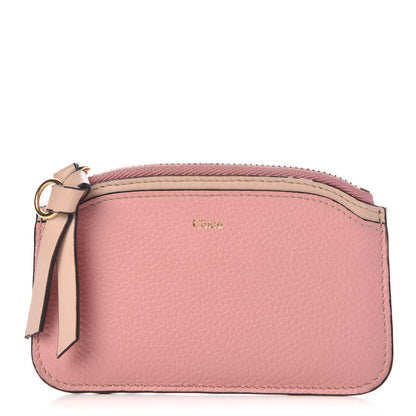 Chloe Calfskin Top Zip Card Case Anemone Pink 1 of 9