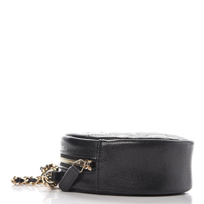 Chanel Caviar Quilted Round Clutch With Chain Black 4 of 8