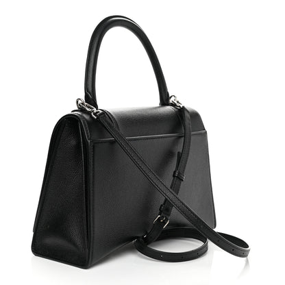 Balenciaga Grained Calfskin Medium Hourglass Top Handle Bag Black 2 of 10