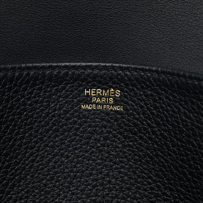 Hermes Taurillon Clemence Halzan 31 GM Black 6 of 9