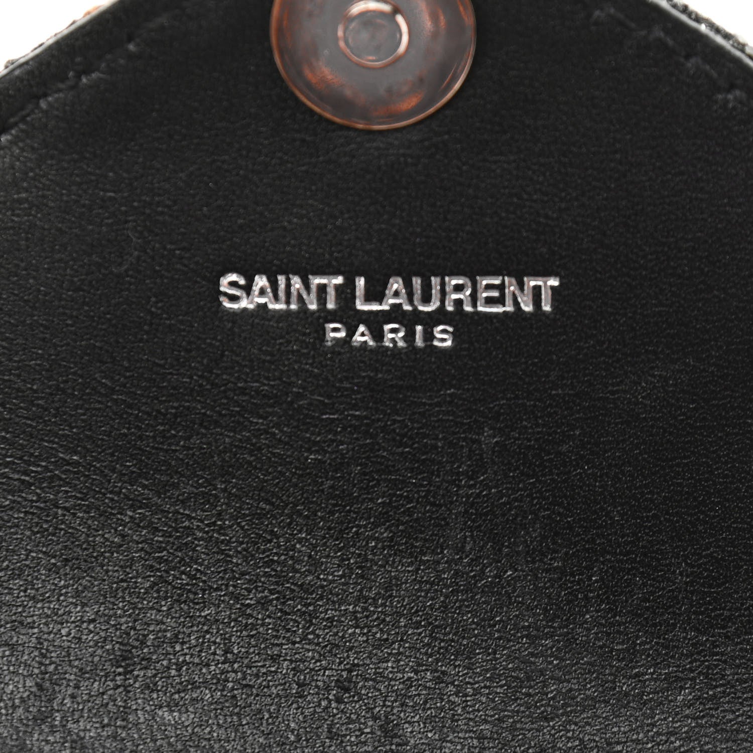 Saint Laurent Sequin Calfskin Monogram Mini Candy Crossbody Black 6 of 11