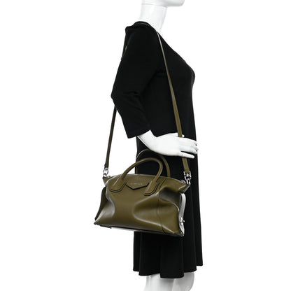Givenchy Smooth Calfskin Small Soft Antigona Dark Khaki 2 of 10