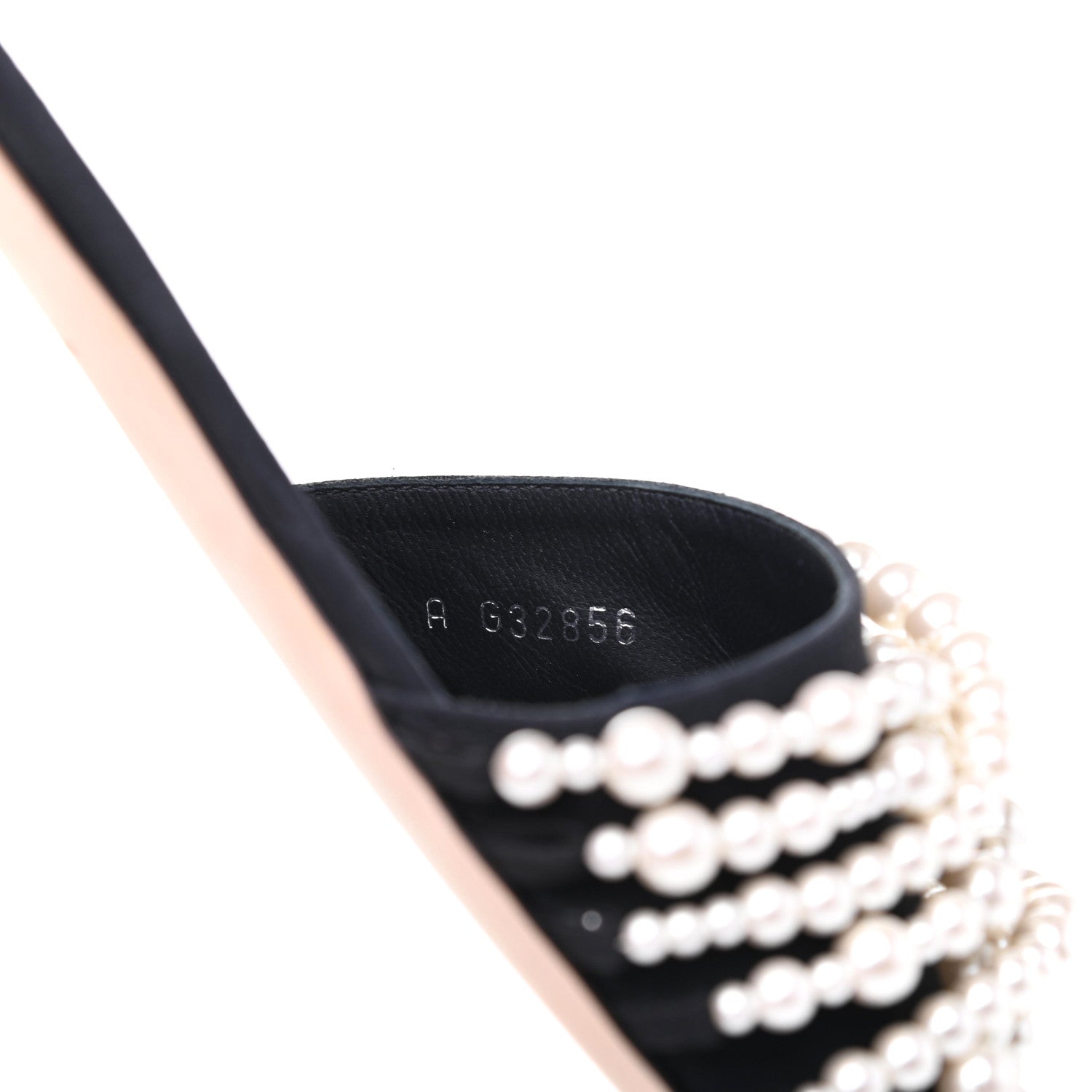 Chanel Satin Pearl Flat Sandals 40 Black 9 of 11