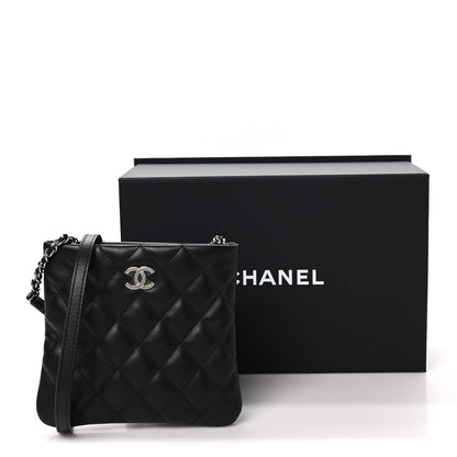 Chanel Lambskin Quilted Uniform Crossbody Bag Black 10 of 10