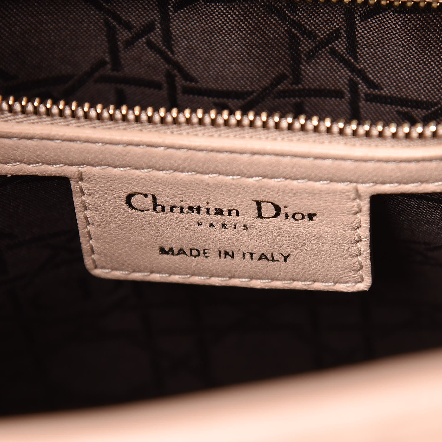 Christian Dior Lambskin Cannage Large Lady Dior Beige 6 of 13