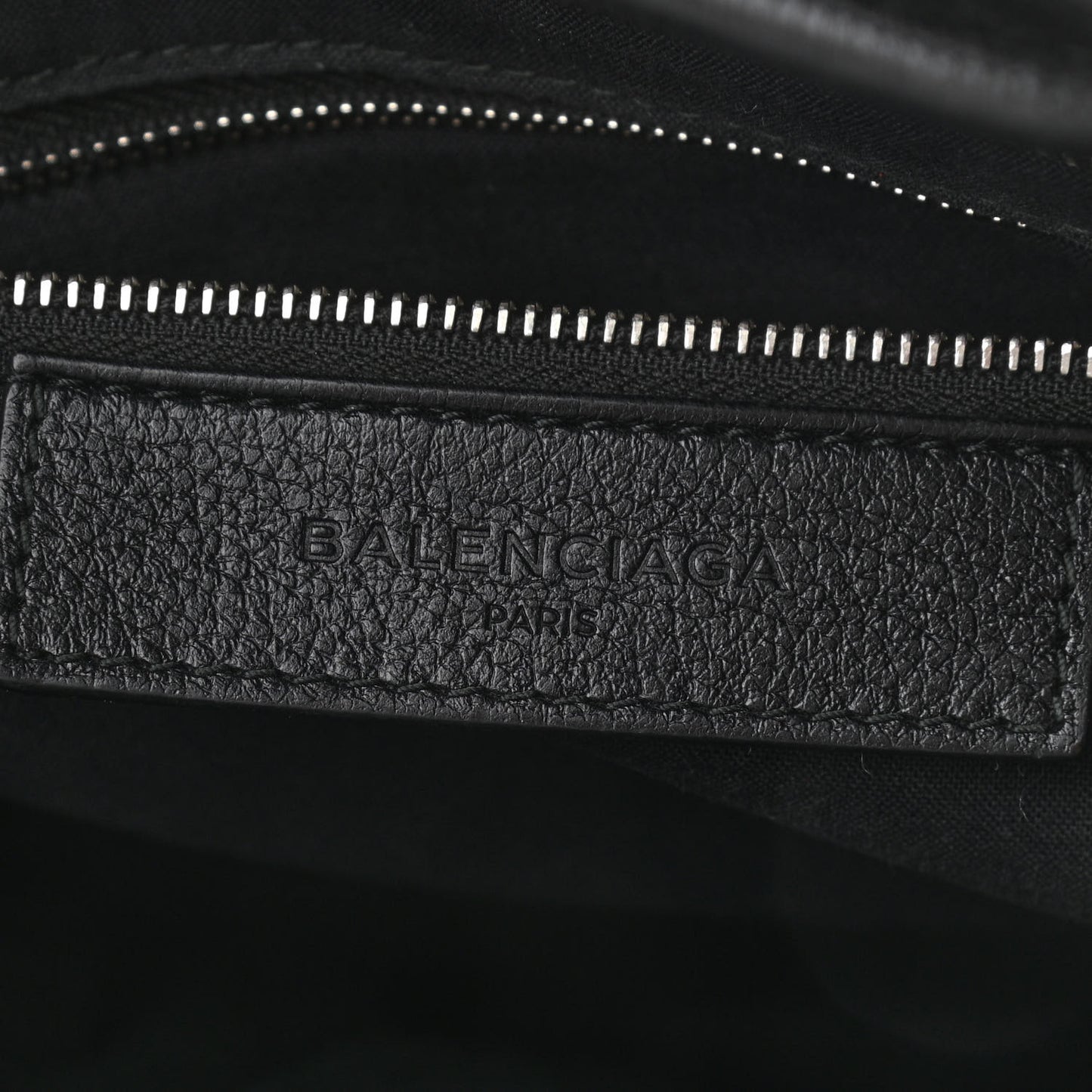 Calfskin Logo Small Shopping Black
