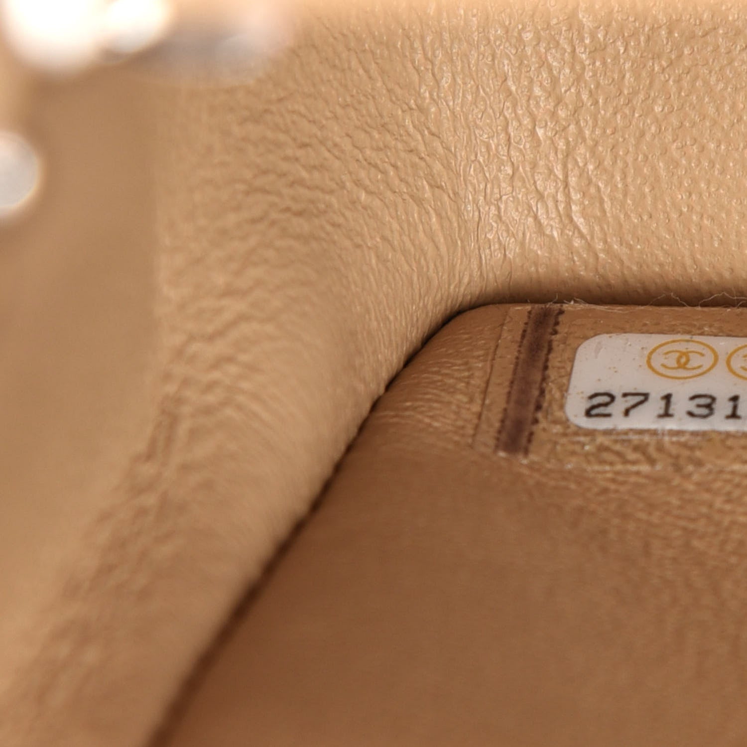 Chanel Lambskin Quilted Mini Rectangular Flap Beige 9 of 10