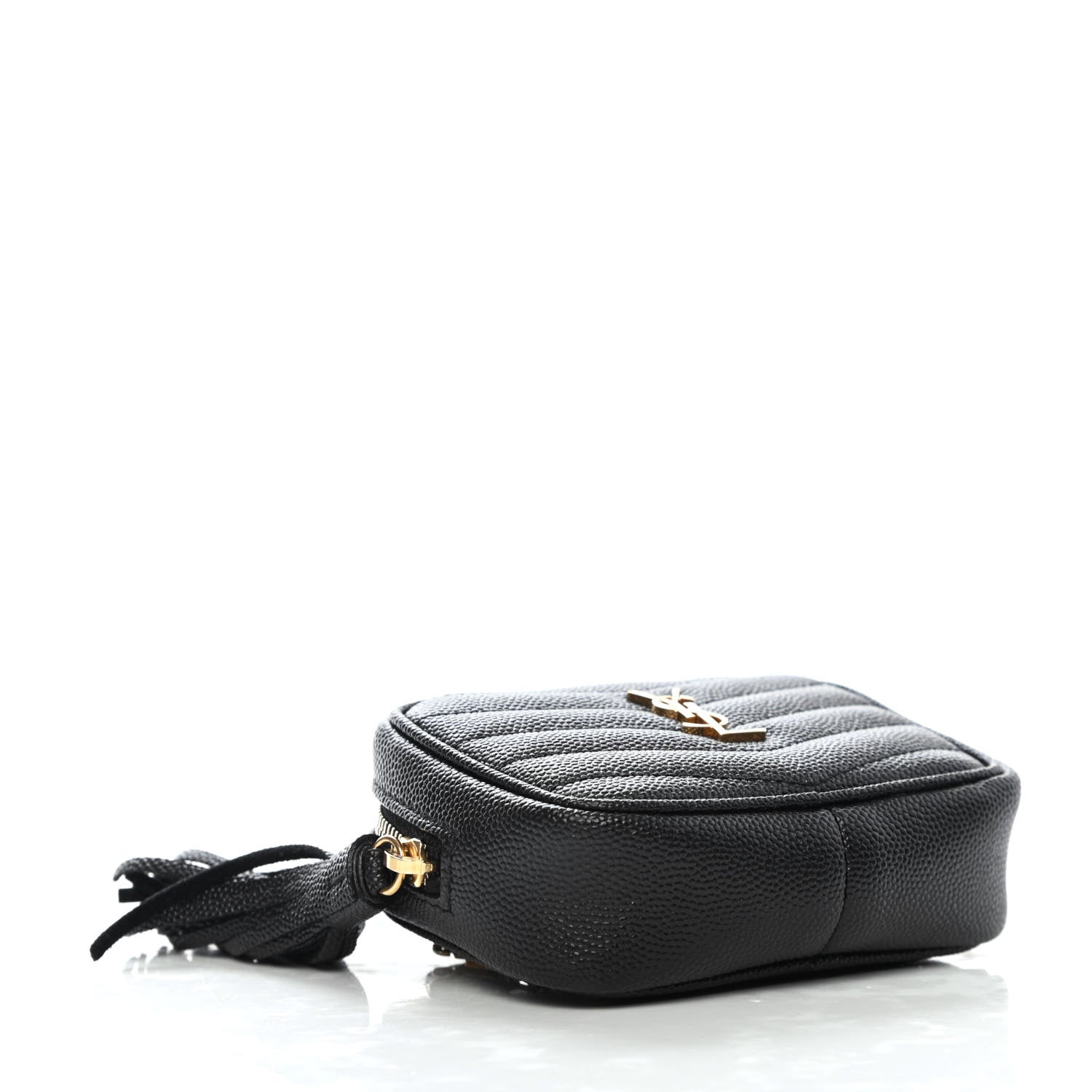 Saint Laurent Grain De Poudre Matelasse Monogram Baby Lou Camera Bag Black 3 of 4