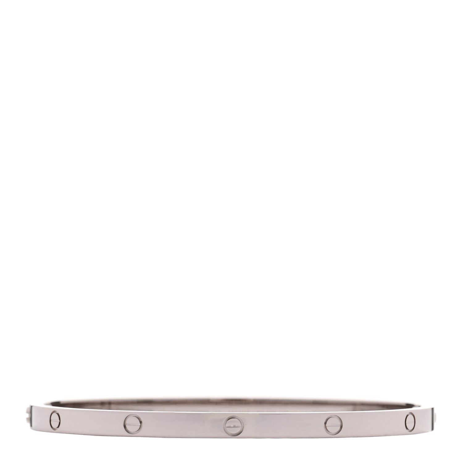 Cartier 18K White Gold Small LOVE Bracelet 17 2 of 7