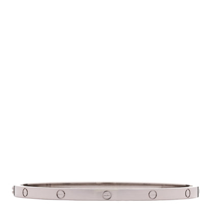 Cartier 18K White Gold Small LOVE Bracelet 17 2 of 7