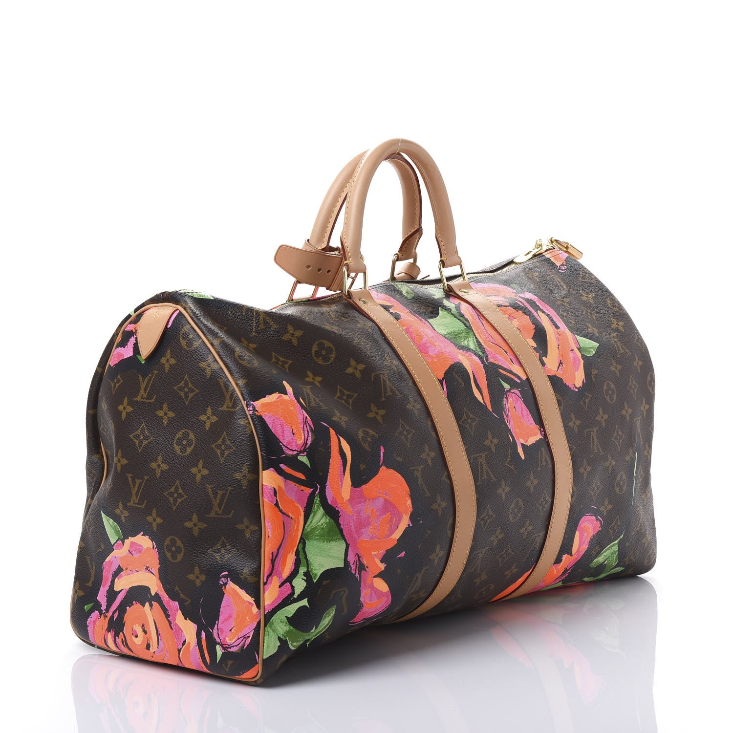 Louis Vuitton Monogram Roses Keepall 50 2 of 9