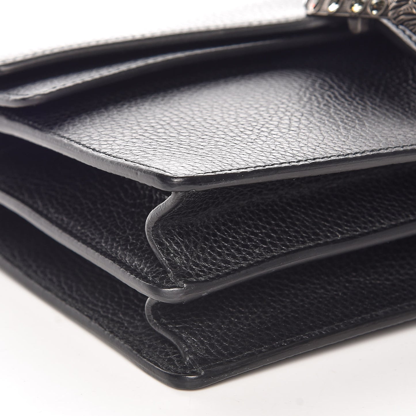 Pebbled Calfskin Small Dionysus Shoulder Bag Black