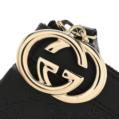 Gucci Guccissima Signature New Britt Wristlet Black 8 of 10