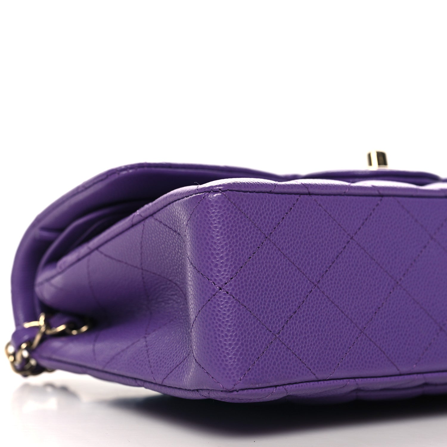 Chanel Caviar Quilted Small Double Flap Purple 9 of 10