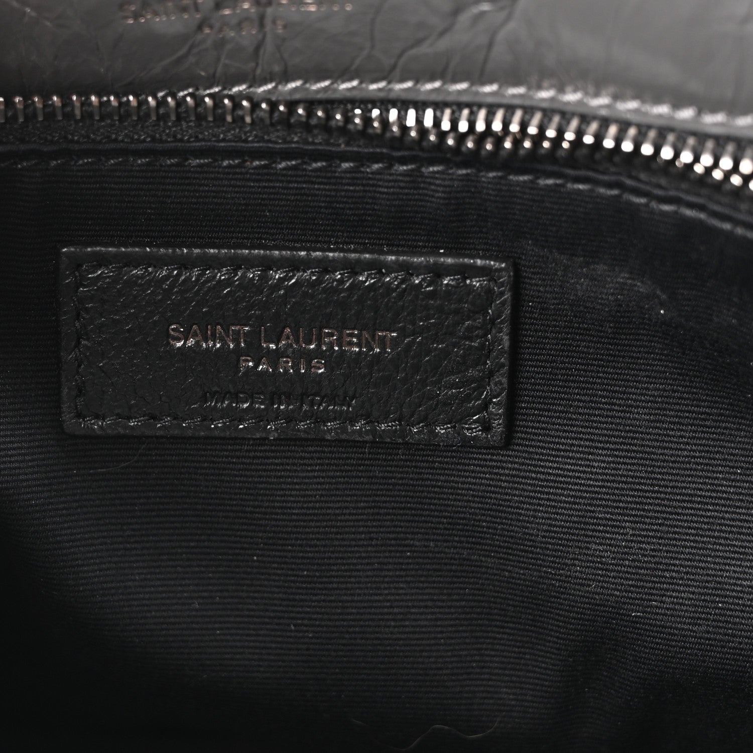 Saint Laurent Crinkled Calfskin Matelasse Monogram Medium Niki Chain Satchel Storm 6 of 10