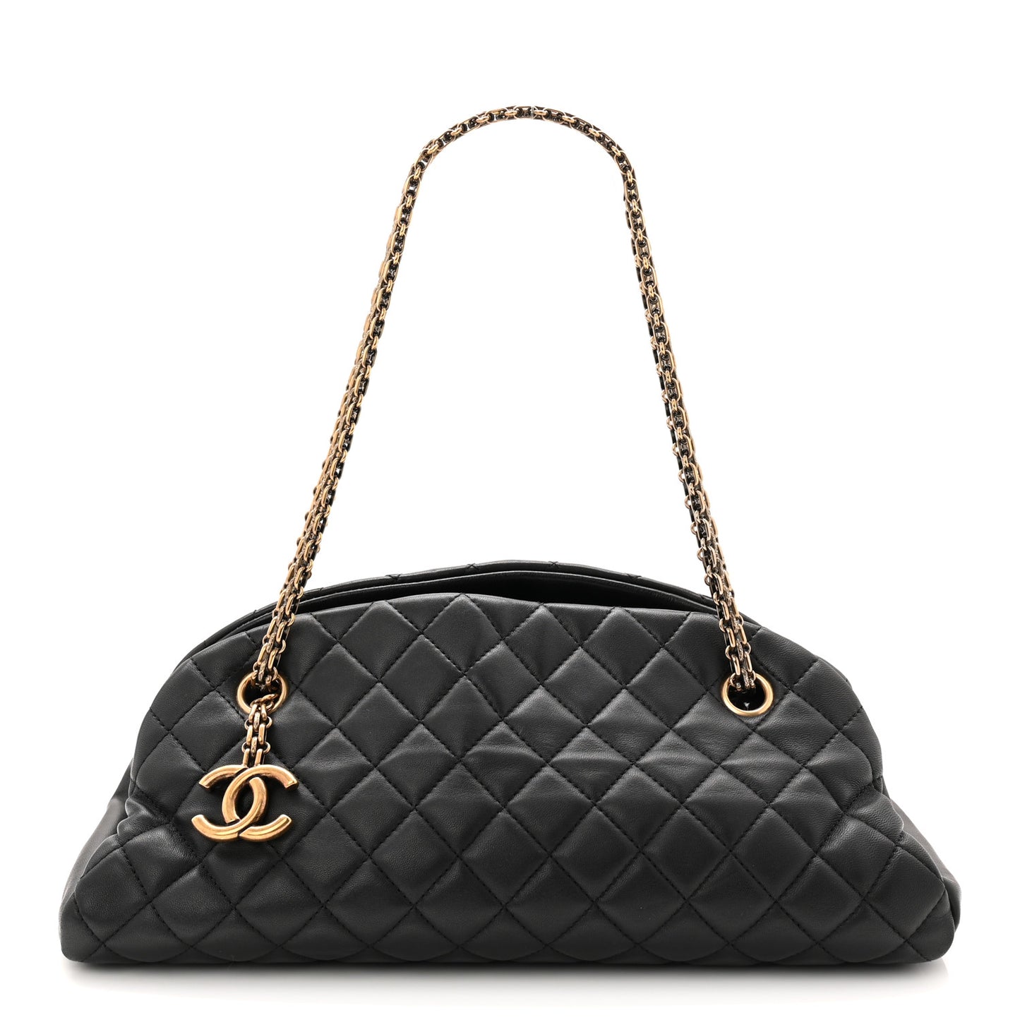 Lambskin Quilted Medium Just Mademoiselle Black