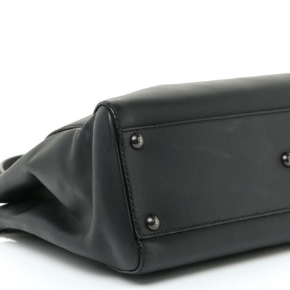 Fendi Vitello Suede Medium Peekaboo Iconic Satchel Black 8 of 19