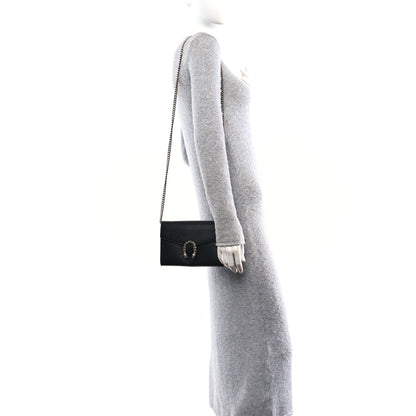Gucci Calfskin Mini Dionysus Chain Wallet Black 2 of 10