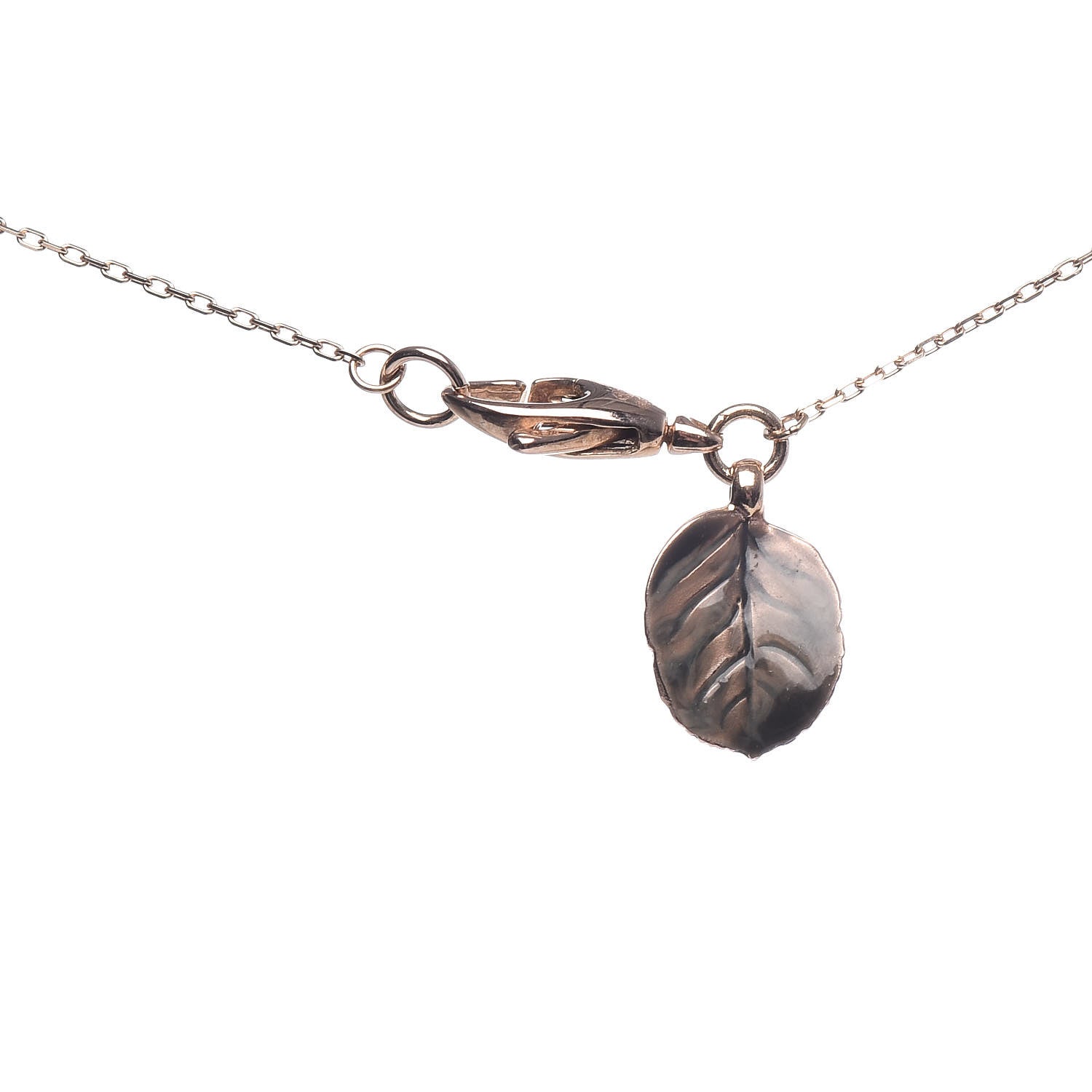 Gucci 18K Rose Gold Enamel Flora Butterfly Pendant Necklace 6 of 6