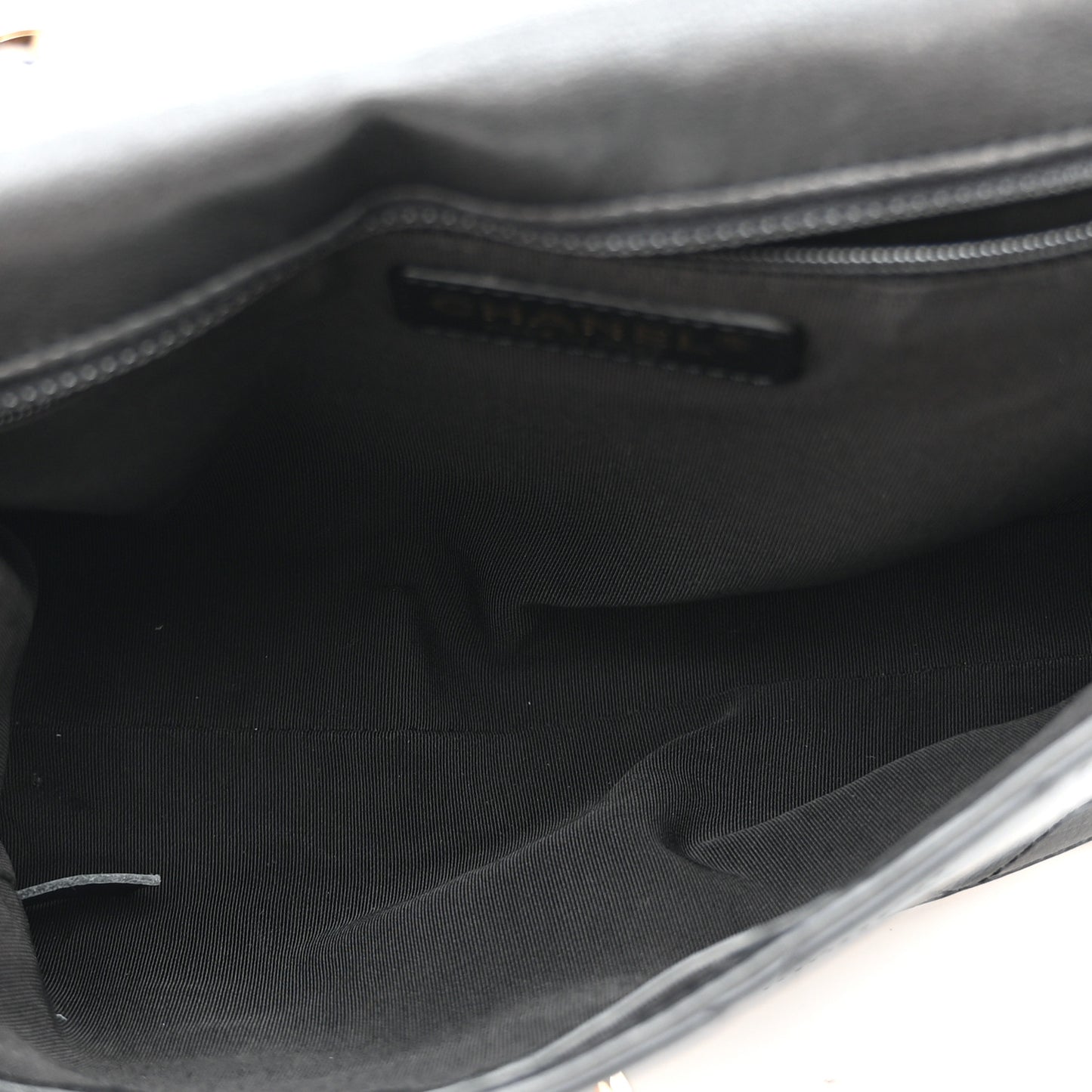 Calfskin Stitched Medium Covered CC Flap Bag Black