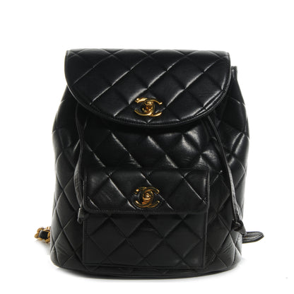 Chanel Lambskin Quilted Backpack Black 1 of 9