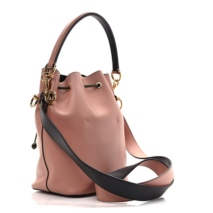 Fendi Vitello Grace F is Fendi Stamp Patch Perforated Small Mon Tresor Bucket Bag Rosa Bourbon 3 of 8