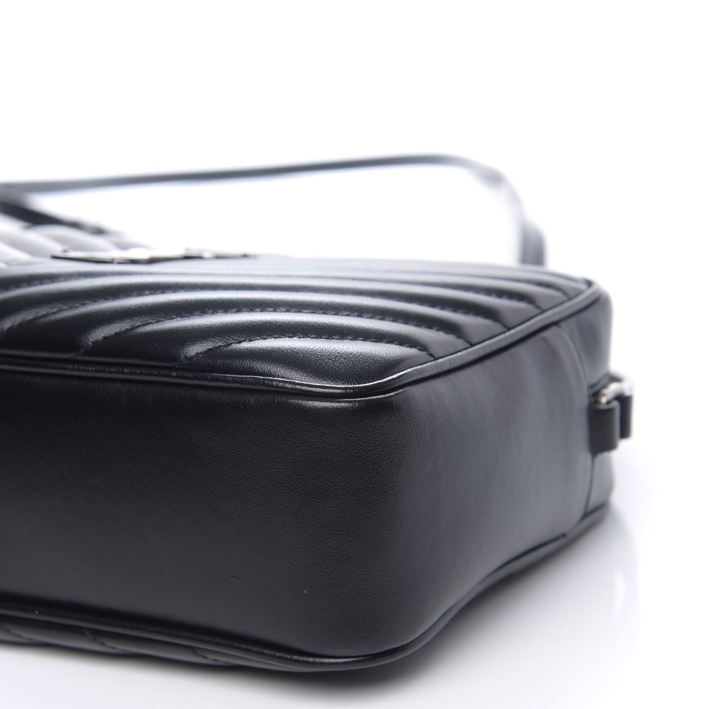 Calfskin Matelasse Monogram Lou Camera Bag Black