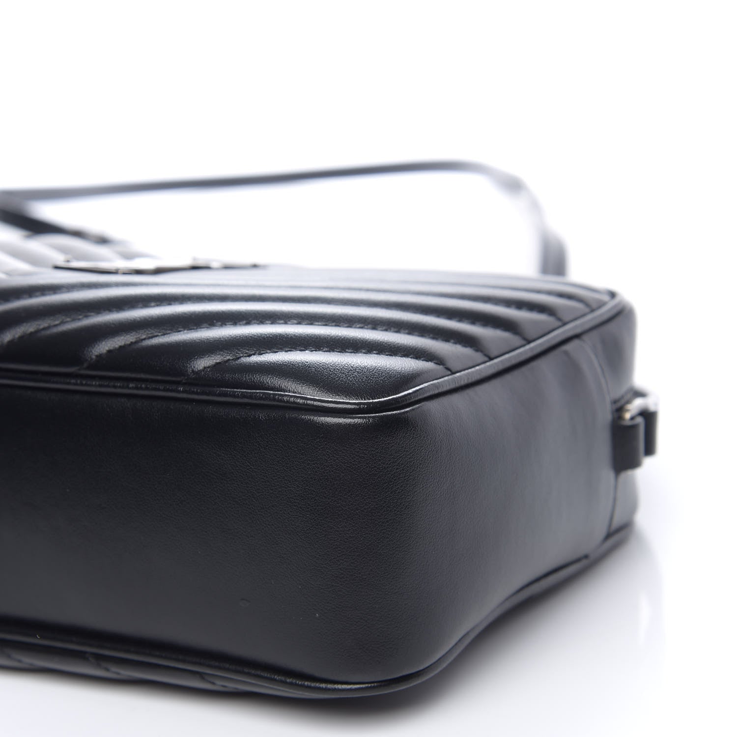 Saint Laurent Calfskin Matelasse Monogram Lou Camera Bag Black 8 of 9