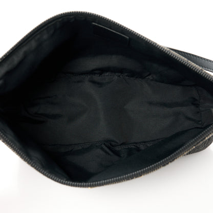 Gucci Denim Monogram Boat Pochette Black 5 of 10