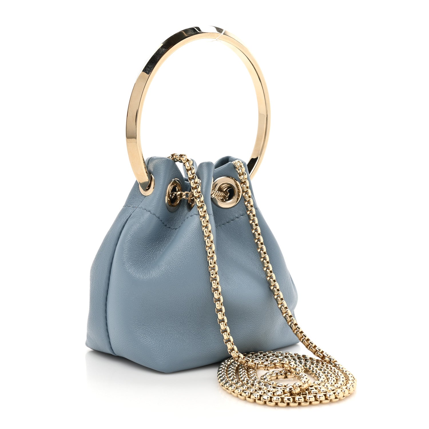 Jimmy Choo Lambskin Micro Bon Bon Bag Blue 3 of 9