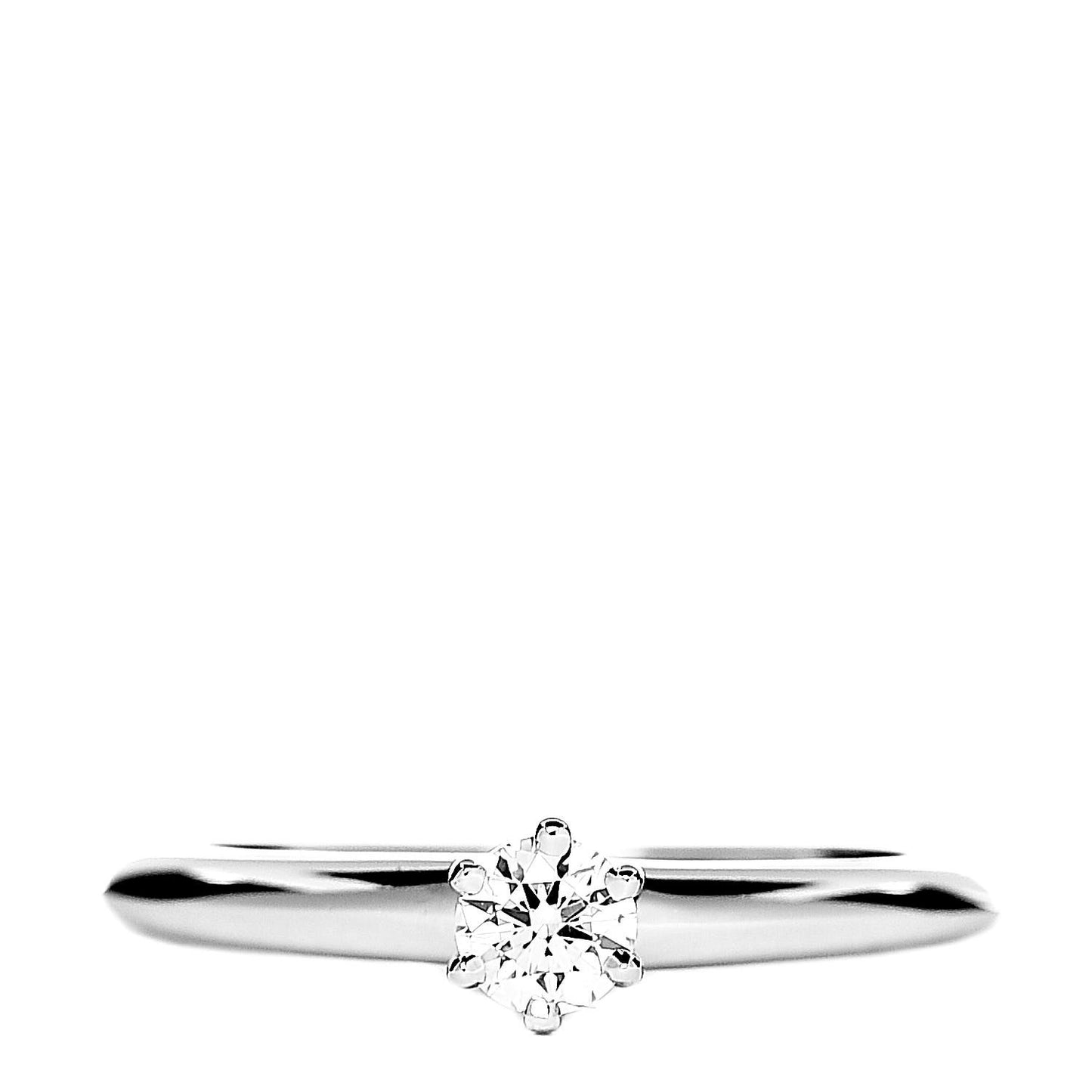 Platinum Diamond .19ct Solitaire Engagement Ring 49 4.75