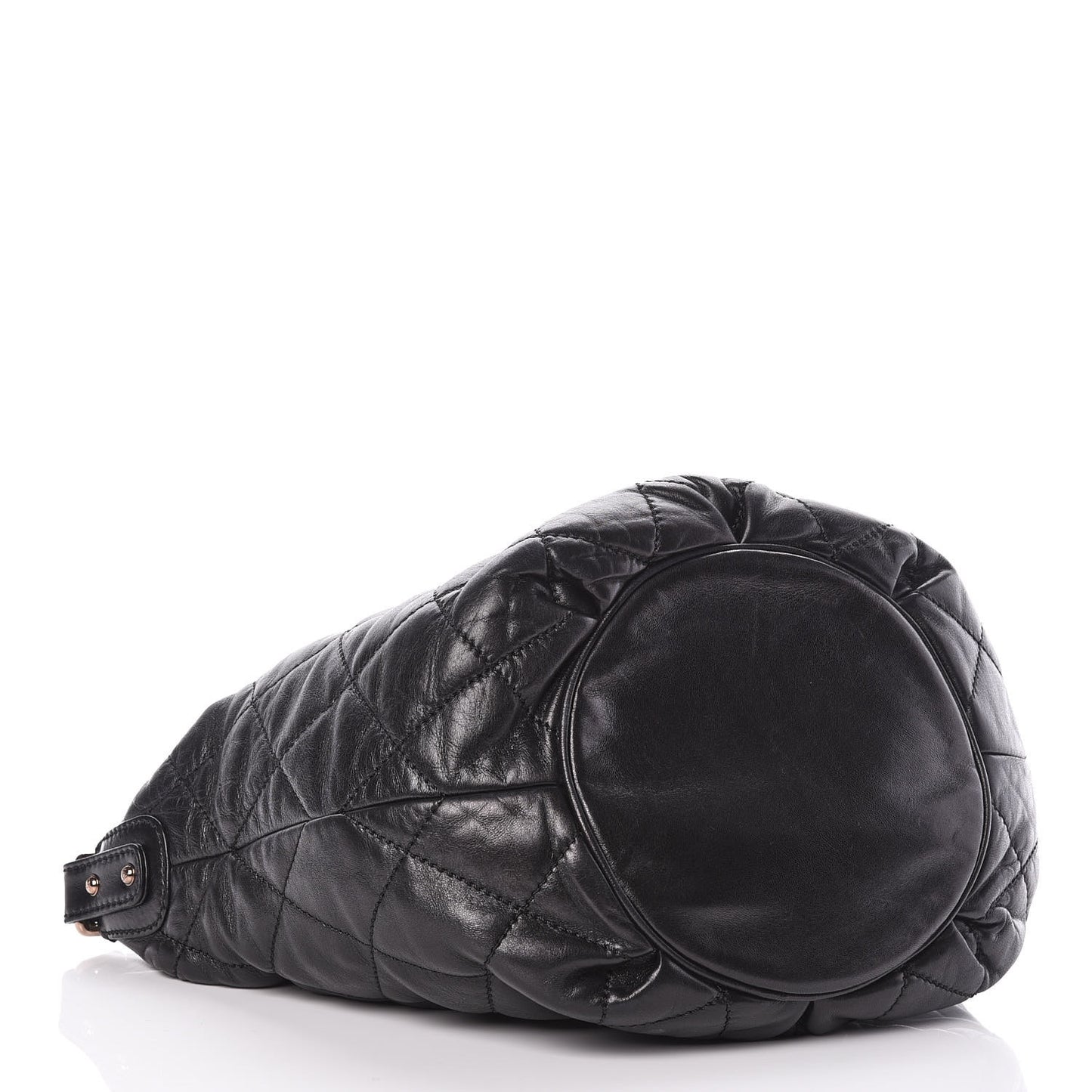 Lambskin Quilted Cloudy Bundle Hobo Black