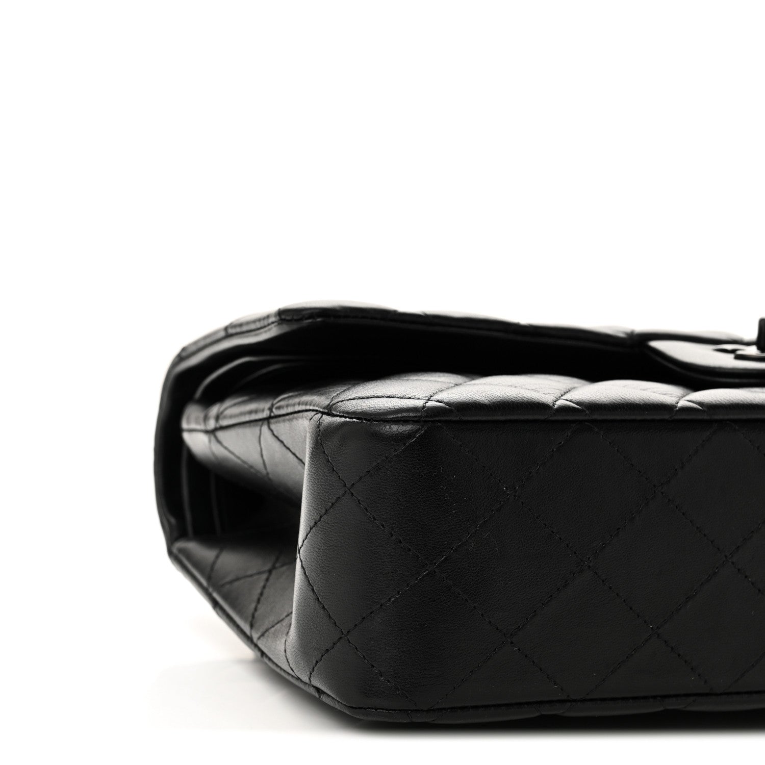 Chanel Lambskin Quilted Medium Double Flap So Black 9 of 11