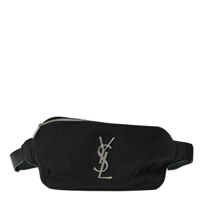 Saint Laurent Canvas Monogram Belt Bag Black 1 of 12