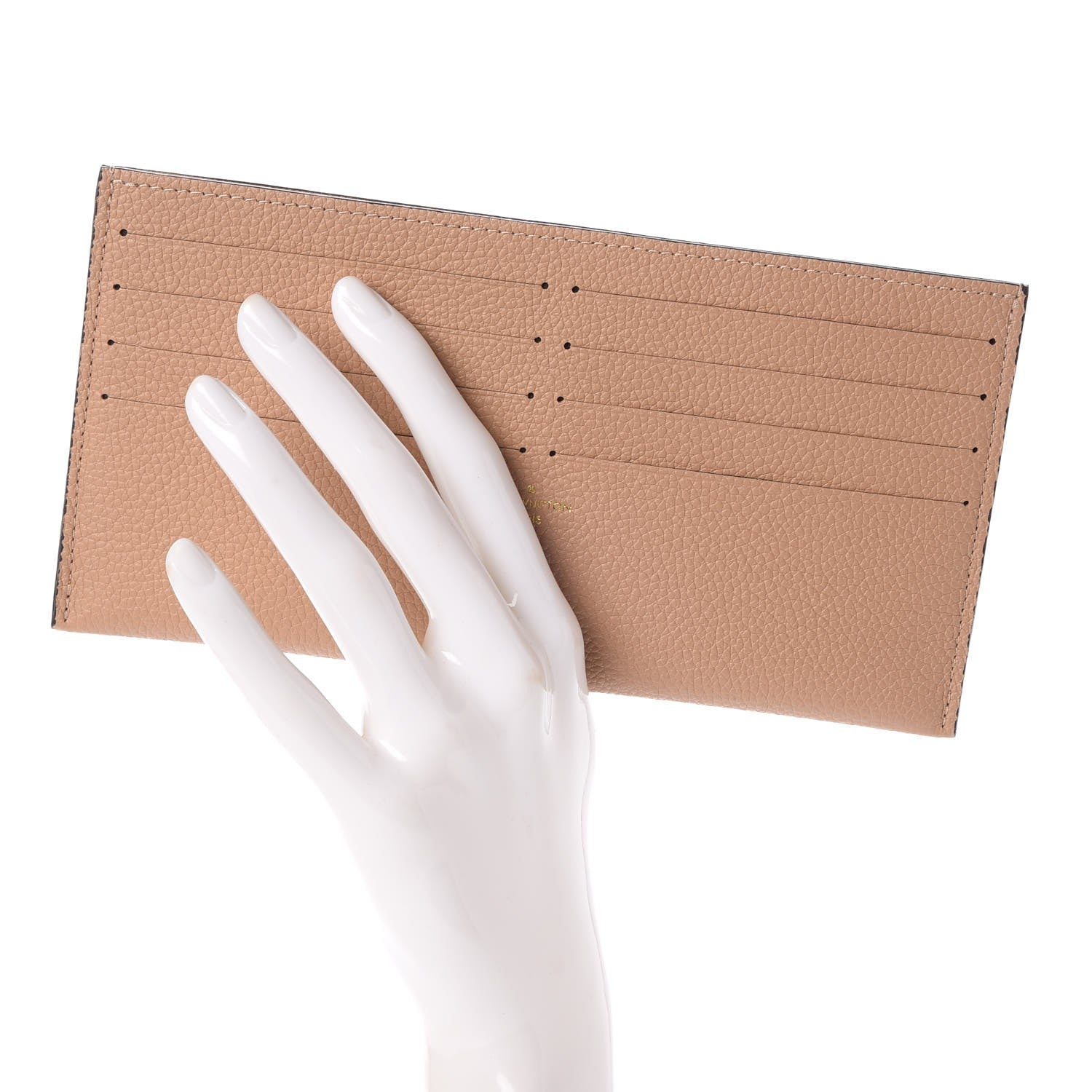 Louis Vuitton Calfskin Felicie Card Holder Insert Papyrus 2 of 6