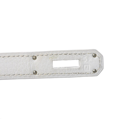 Hermes Taurillon Clemence Toile Kelly Retourne 32 White 20 of 40