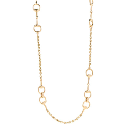 Gucci 18K Yellow Gold Horsebit Link Necklace 1 of 5