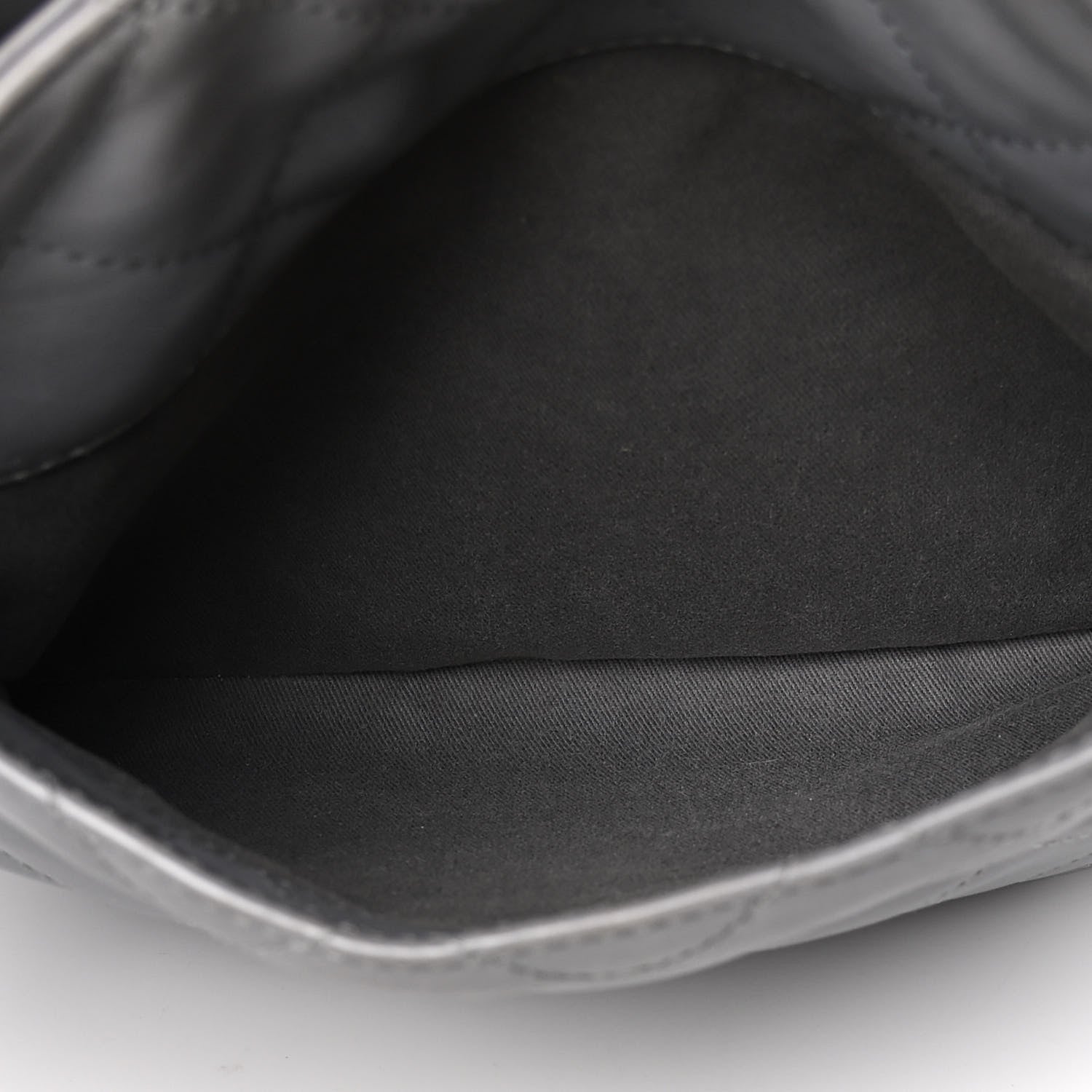 Chanel Lambskin Quilted Shopping Tote Grey 6 of 24