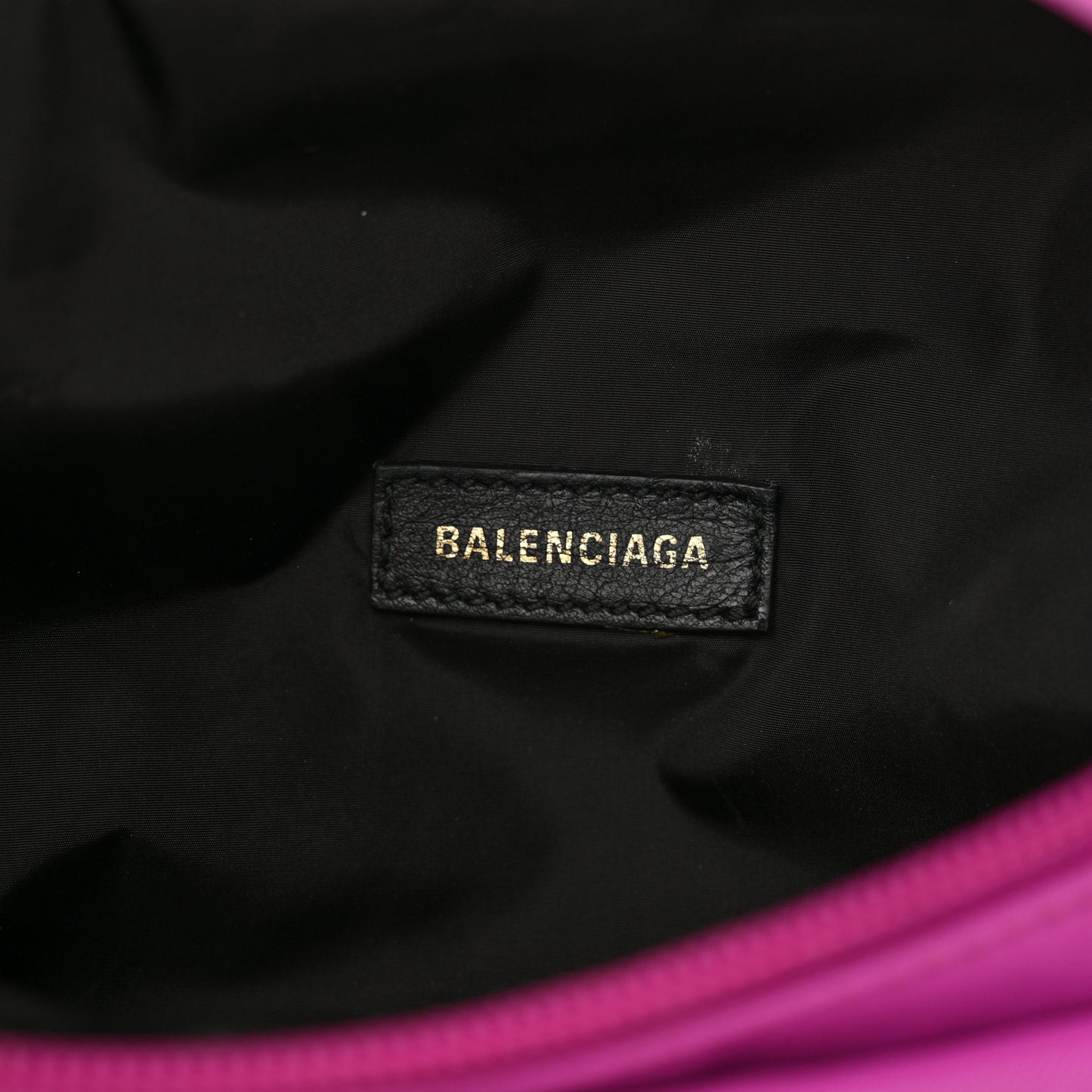 Textured Sport Nylon Logo Wheel Belt Bag Acid Pink