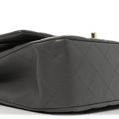 Chanel Lambskin Quilted Medium Double Flap Grey 9 of 11