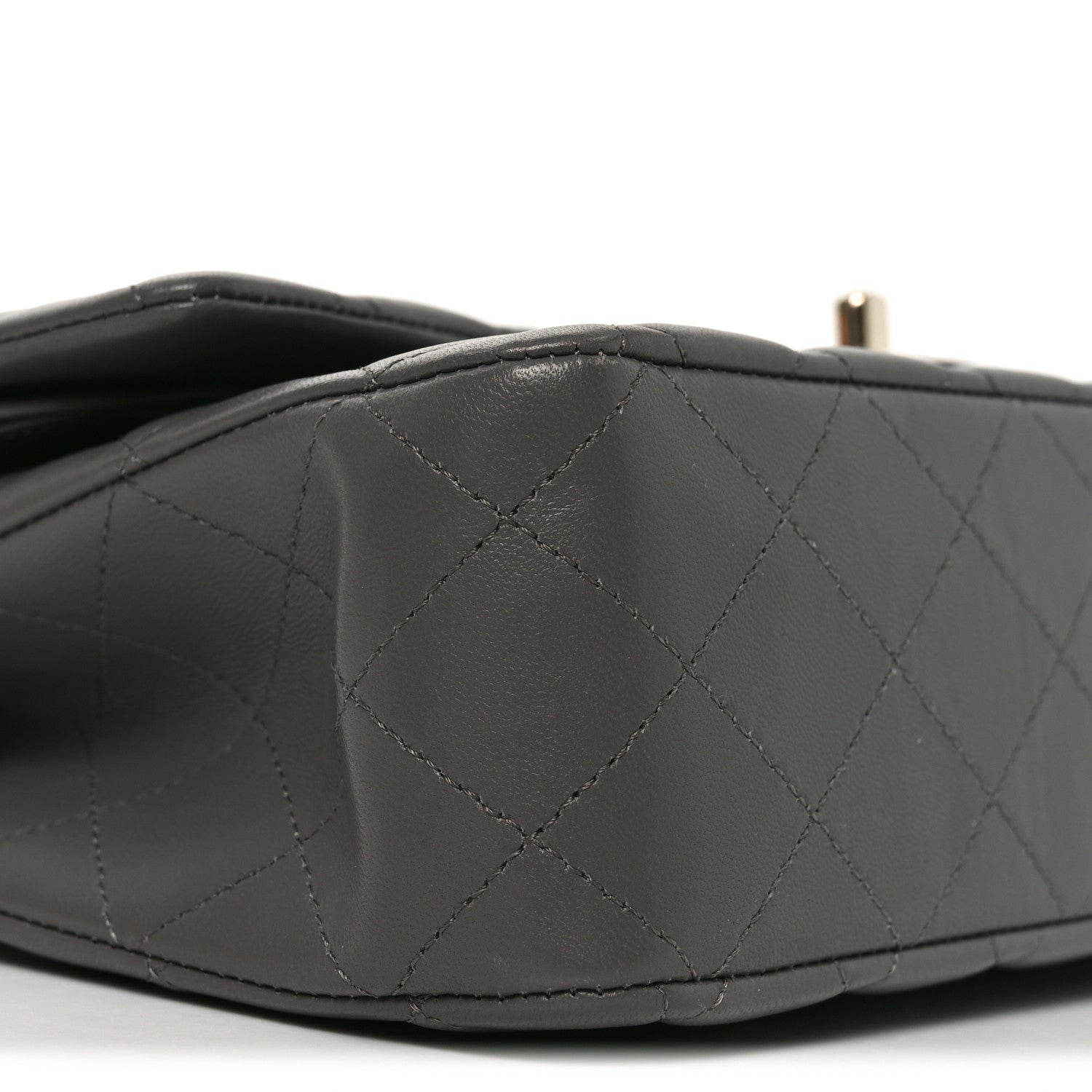Chanel Lambskin Quilted Medium Double Flap Grey 9 of 11