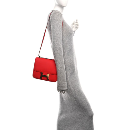 Hermes Epsom Constance 24 Rouge de Coeur 2 of 11