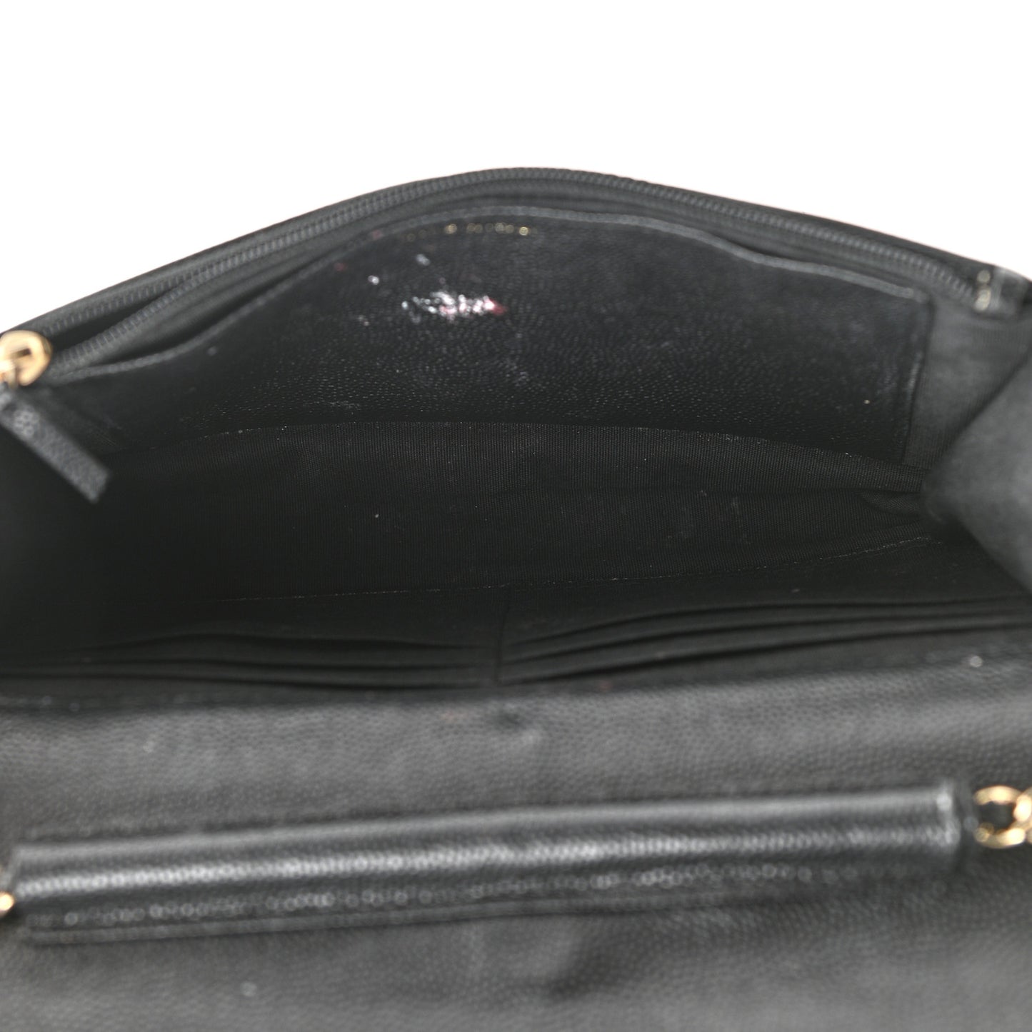 Caviar Quilted Boy Wallet On Chain WOC Black