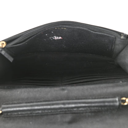 Chanel Caviar Quilted Boy Wallet On Chain WOC Black 5 of 12