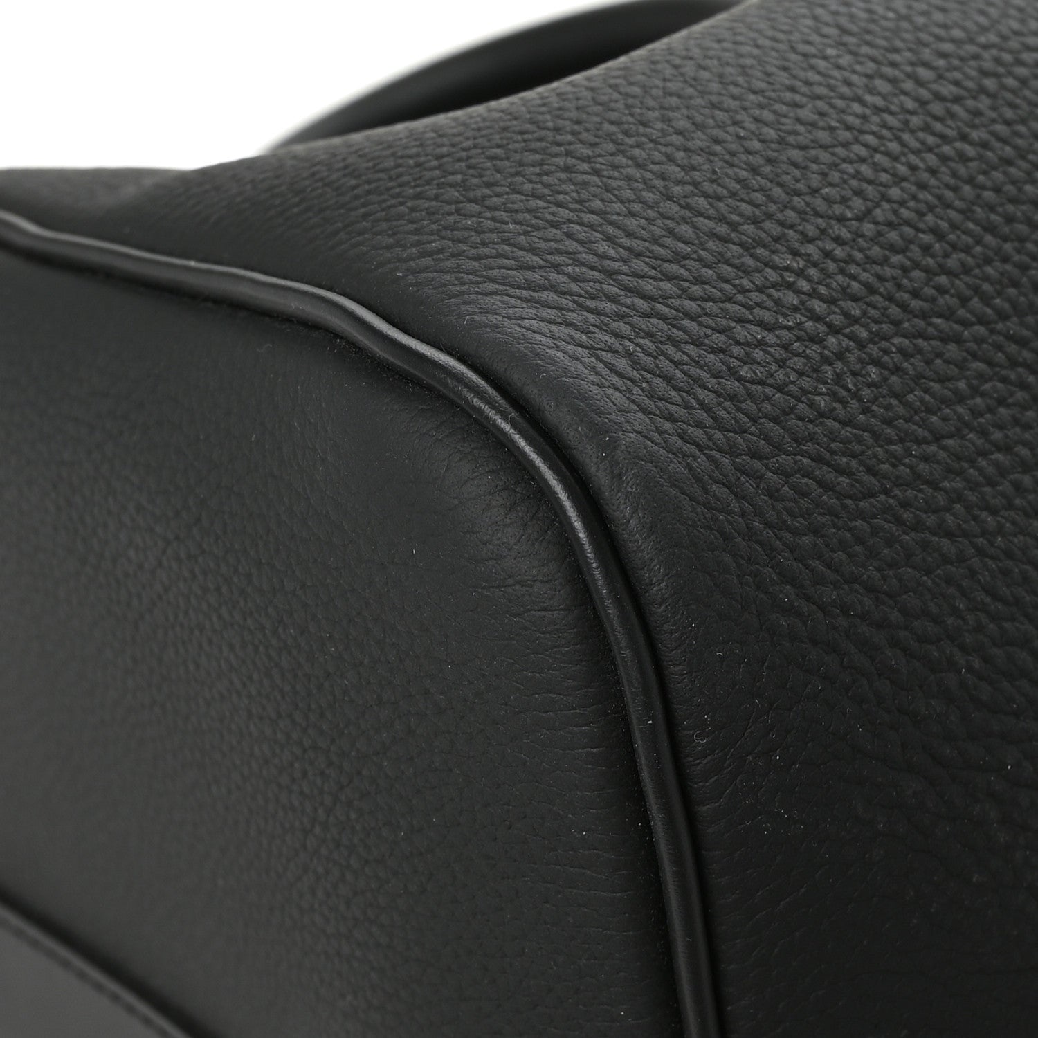 Louis Vuitton Grained Calfskin Aerogram Keepall Bandouliere 40 Black 9 of 10