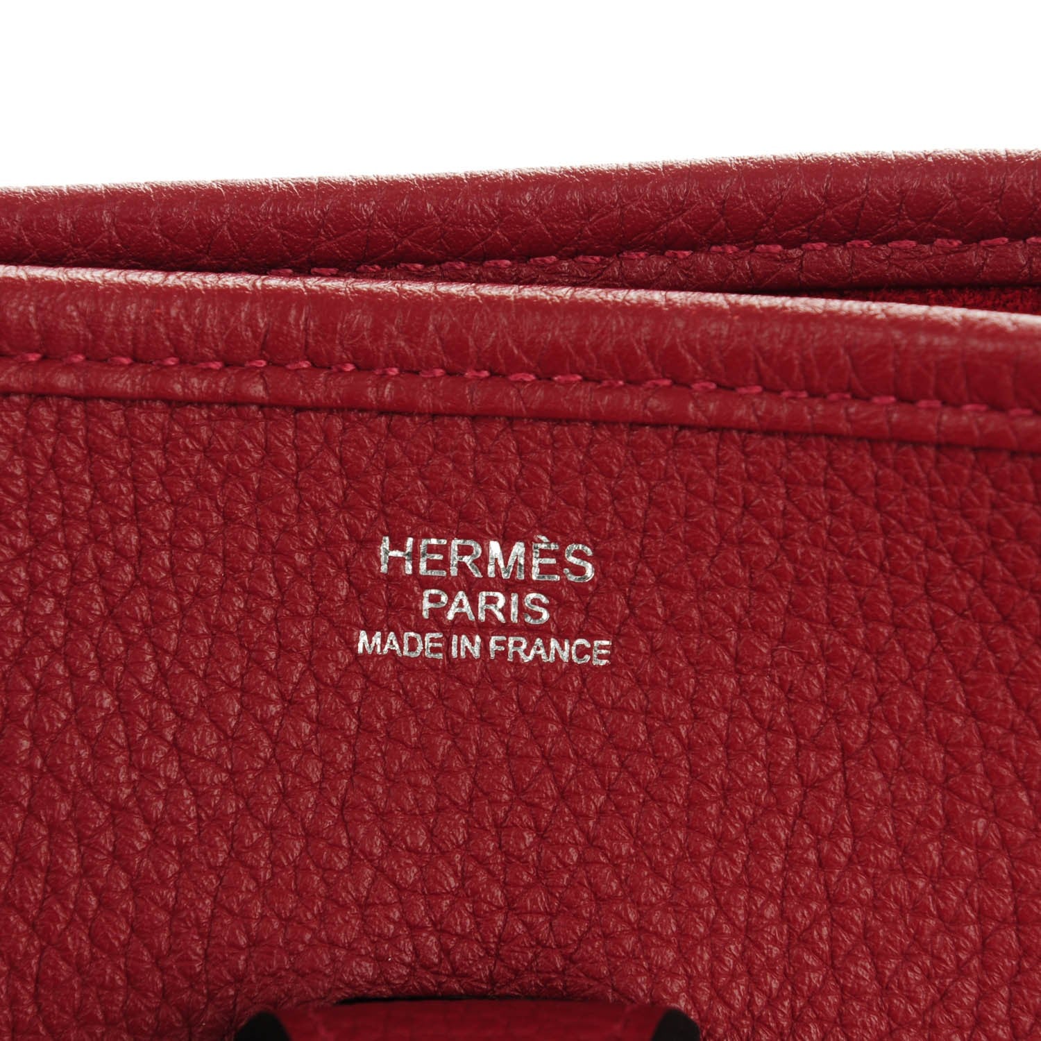 Hermes Taurillon Clemence Evelyne III PM Rouge H 6 of 8