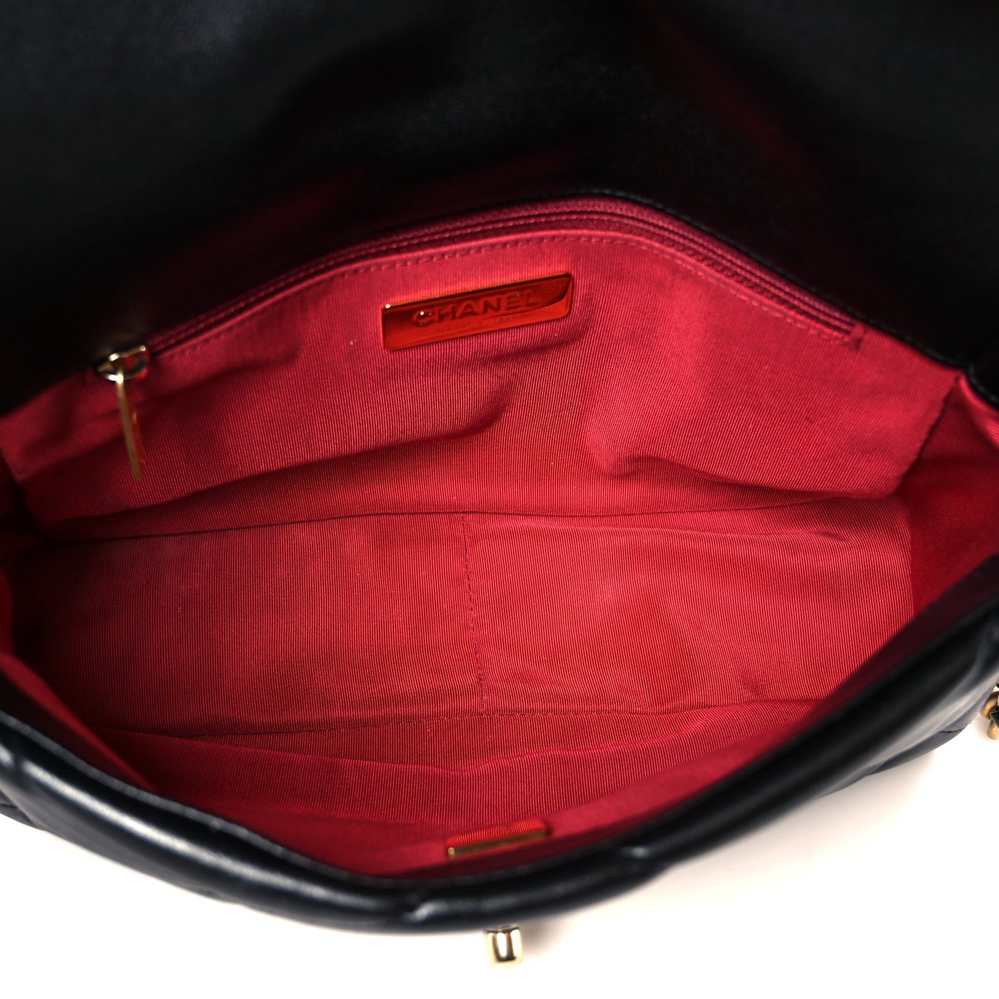 Goatskin Quilted Medium Chanel 19 Flap Black