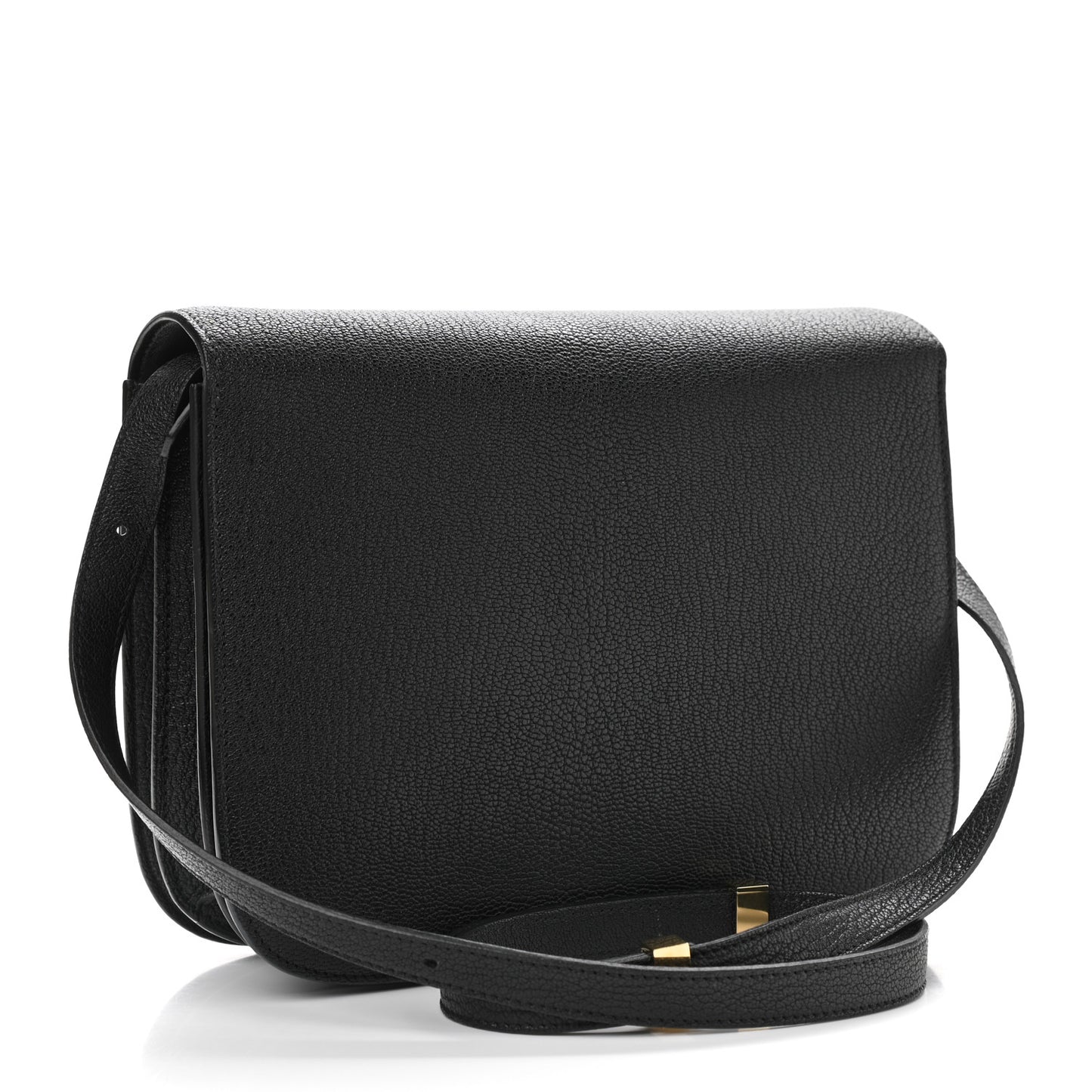 Goatskin Medium Classic Box Flap Bag Black